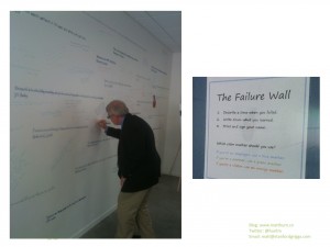 Photo of D&B's Failure Wall with Rules